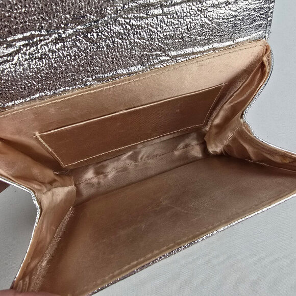 Vintage Silver Box Clutch Purse - Picture 6 of 7